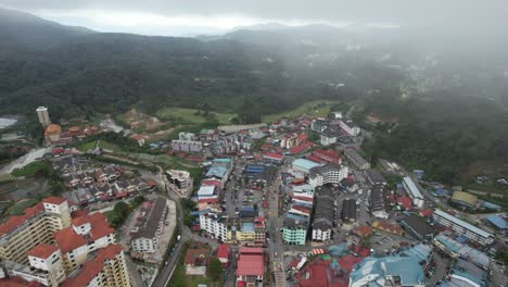 general landscape view of the brinchang district within the cameron highlands area of malaysia