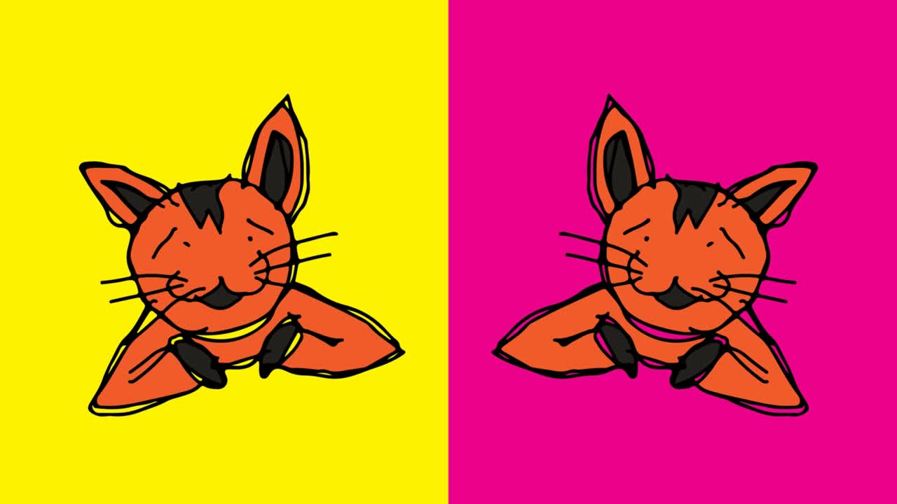 niños dibujando un fondo sin costuras con el tema del gato