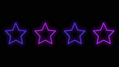 Neon-purple-stars-pattern-in-night