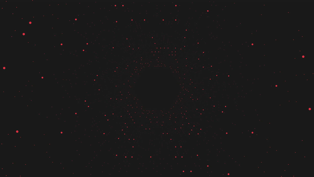 Enigmatic composition dark background with suspended red dots