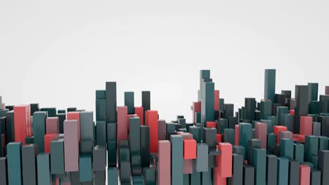 4k abstract bar graph blocks.