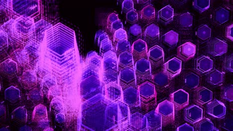 visualización de datos hexagonales abstractos