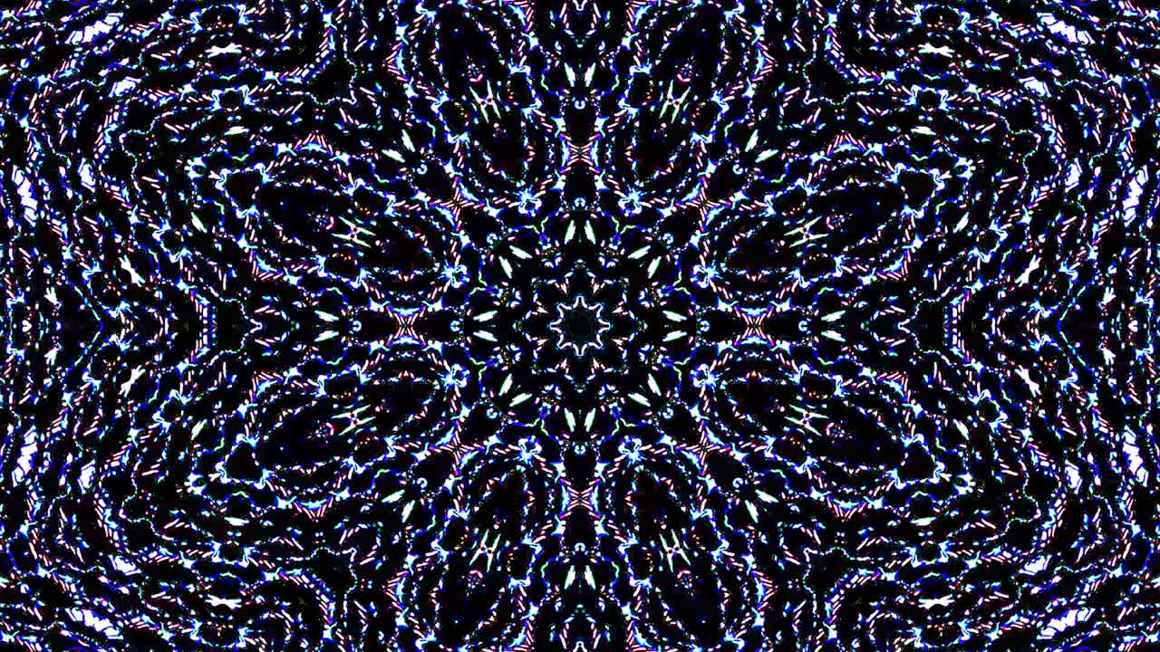 Beautiful abstract kaleidoscope that shines, a radiant light that regulates the subtle movements