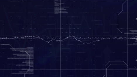 animación del procesamiento de datos financieros sobre flechas sobre fondo negro