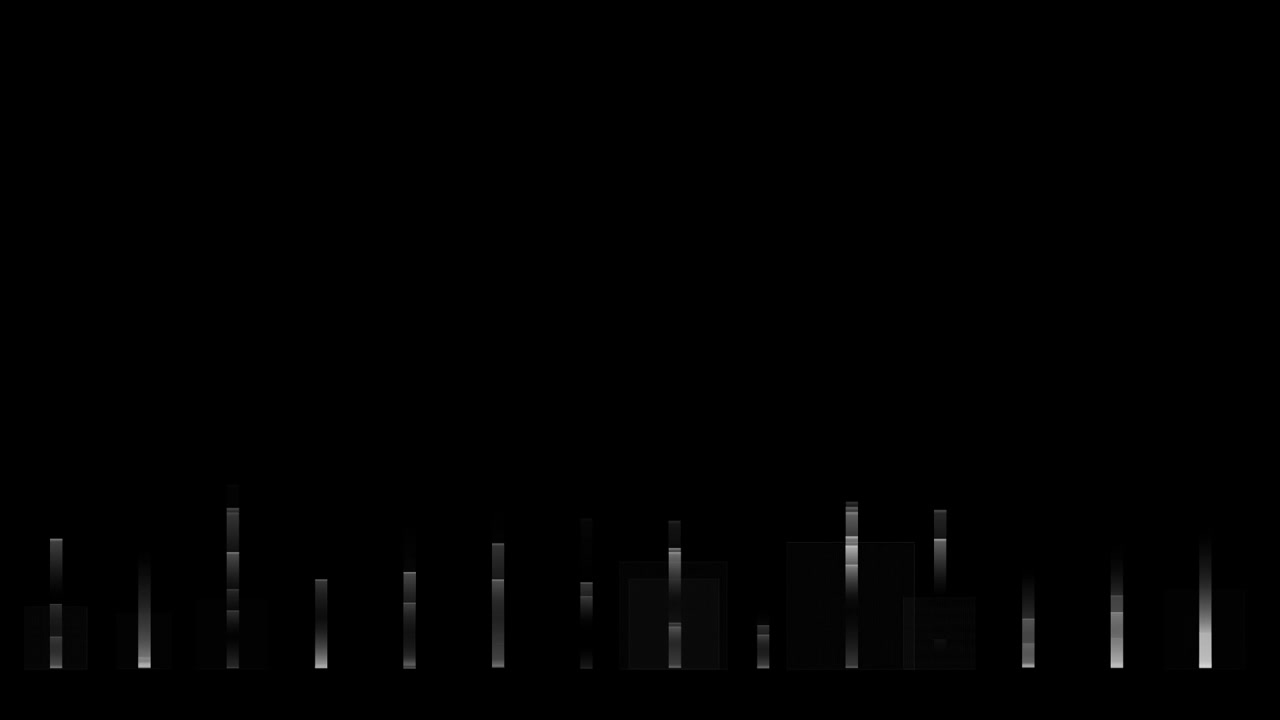 Abstract Digital Equalizer Bars Animating on Black Background