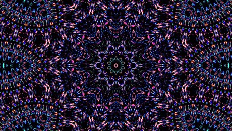 hermoso caleidoscopio abstracto que brilla, una luz radiante que regula los movimientos sutiles