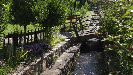 small river during the day at moraca serbian orthodox monastery, valley of the moraca river, kolasin, montenegro, pan shot