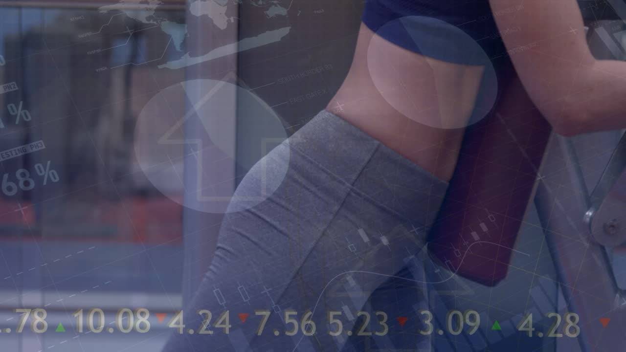 운동하는 여성에 대한 금융 데이터 처리의 활성화