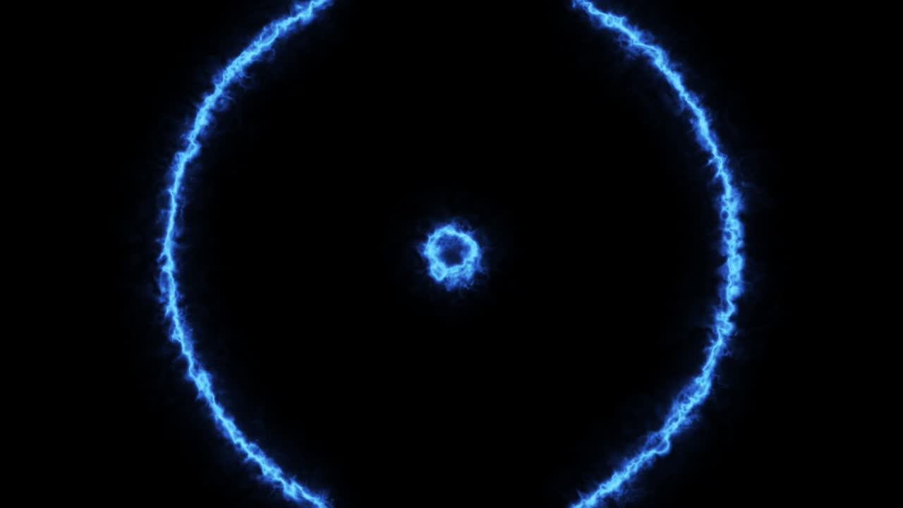 círculo de nebulosa azul onda de energía de luz efecto de superposición bucle