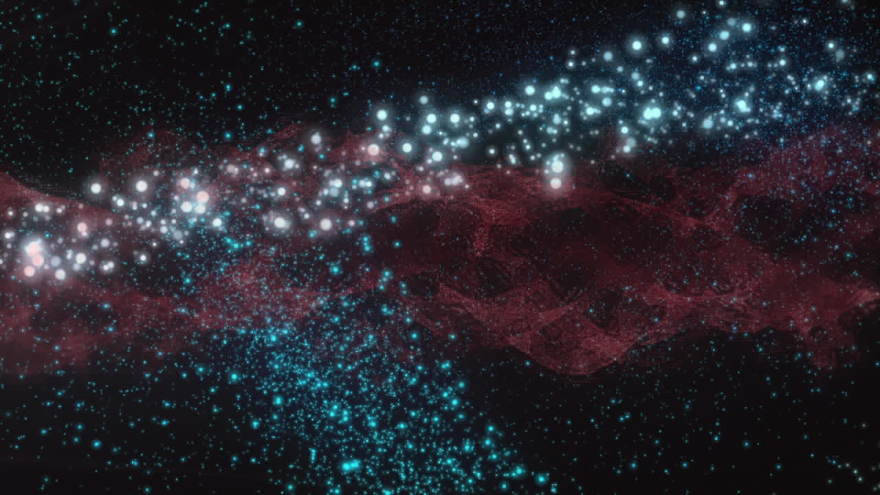 검은 바탕에  ⁇ 은 구름 위에 떨어지는 별의 애니메이션