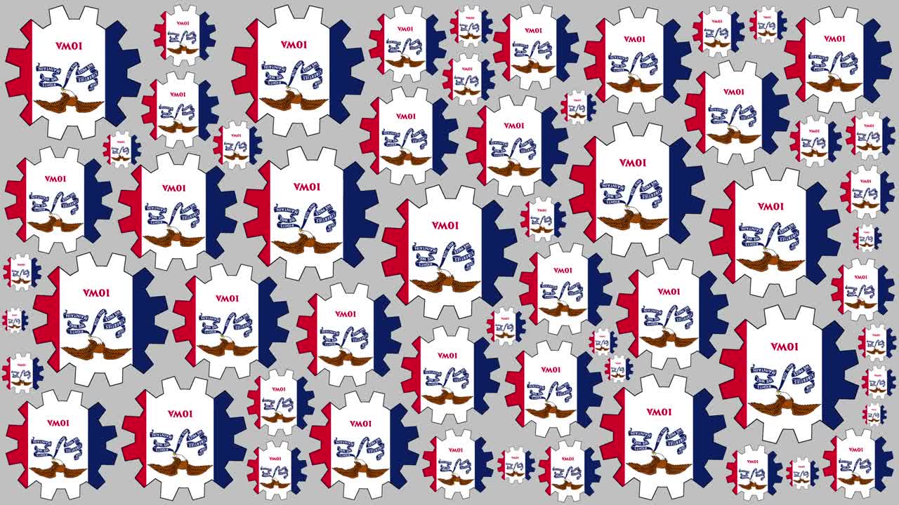 미국 아이오와 주 발 기어 회전 배경