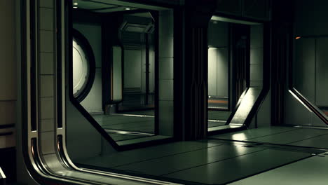 futuristic interior of the spase base