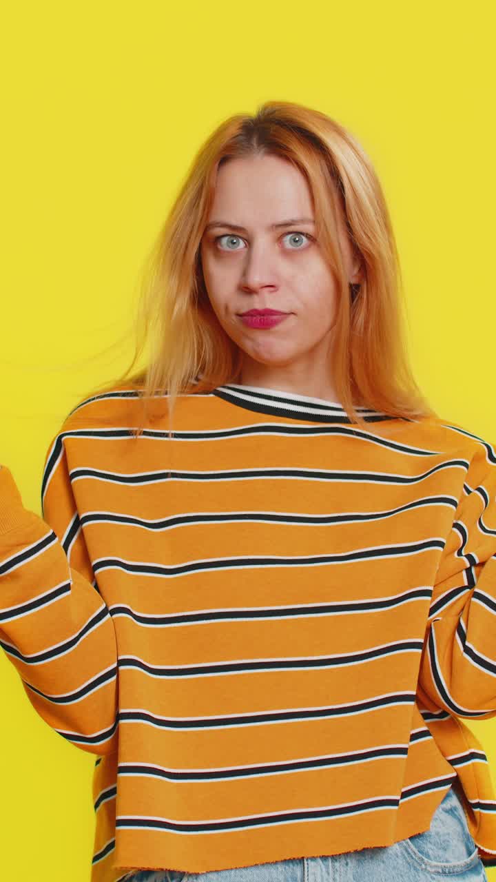 Angry woman asking why what reason of failure irritation disbelief by troubles conflict quarrel