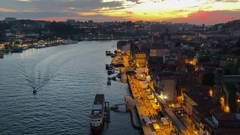 tramonto dal ponte di porto