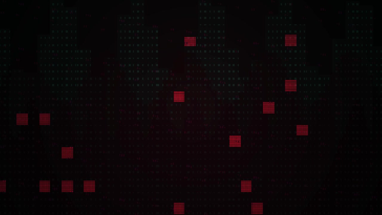 Digital Binary Code Data Stream with Glitch Effect