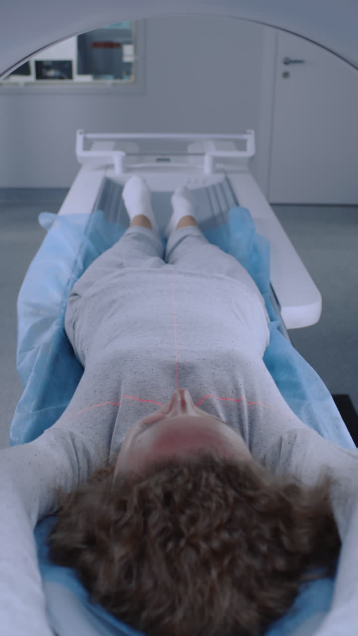 Person undergoing MRI scan