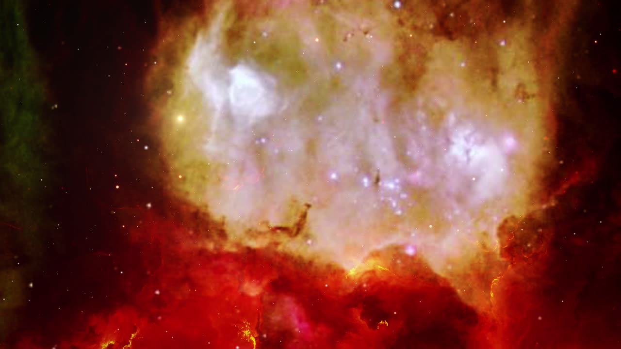 우주에서의 성운의 밤