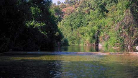 water flowing at stream near marbella, spain