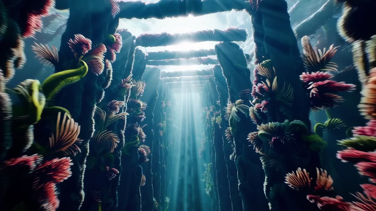 Unterwasser-Säulentunnel