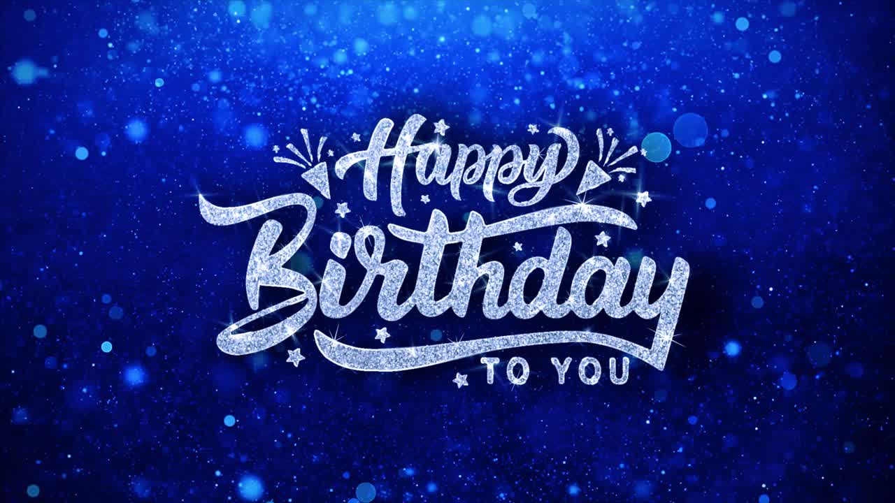 Happy Birthday Sparkling Text Graphic