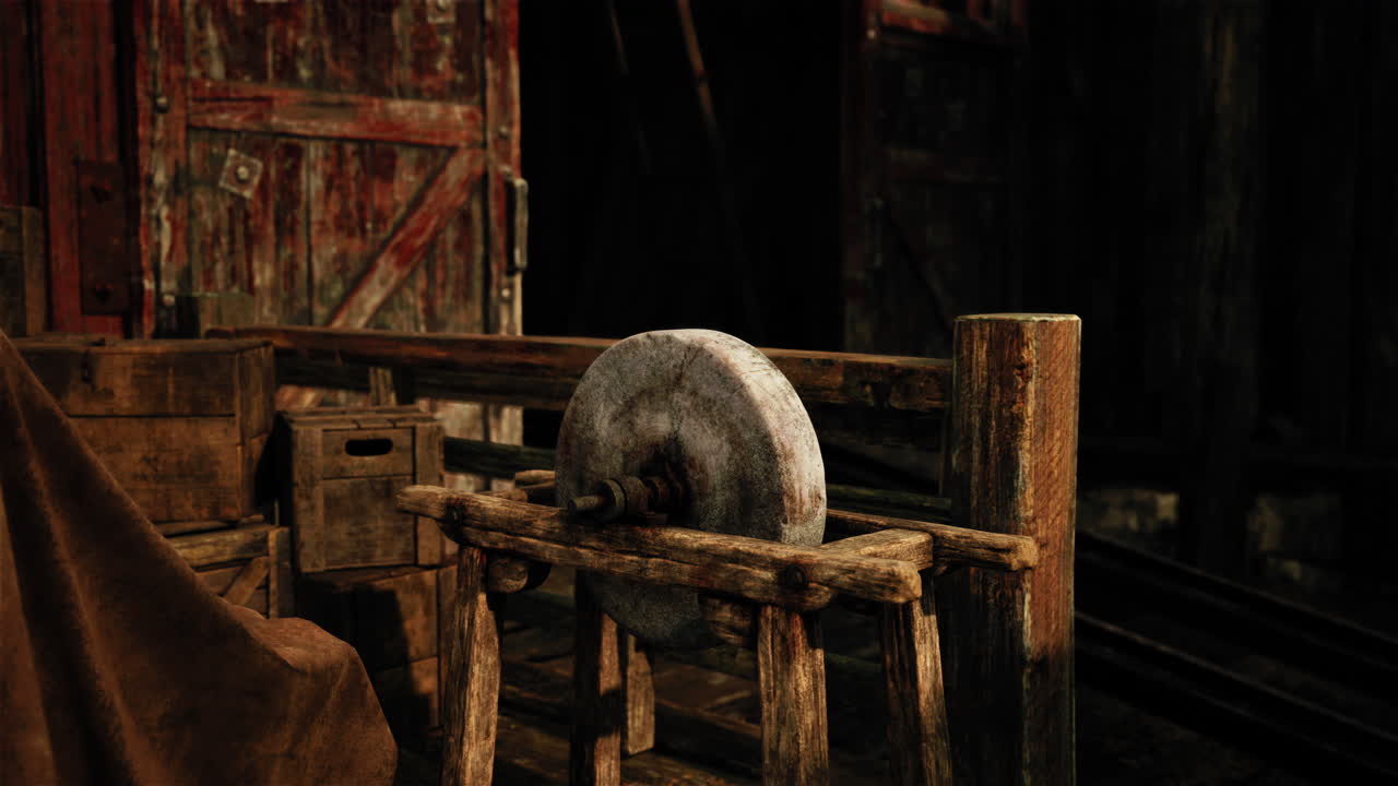 крупный план старого шлифовального колеса