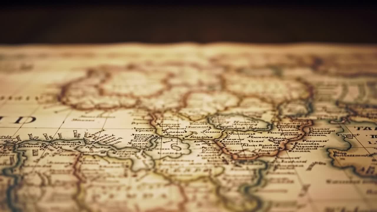 Vintage Historical Map of Africa