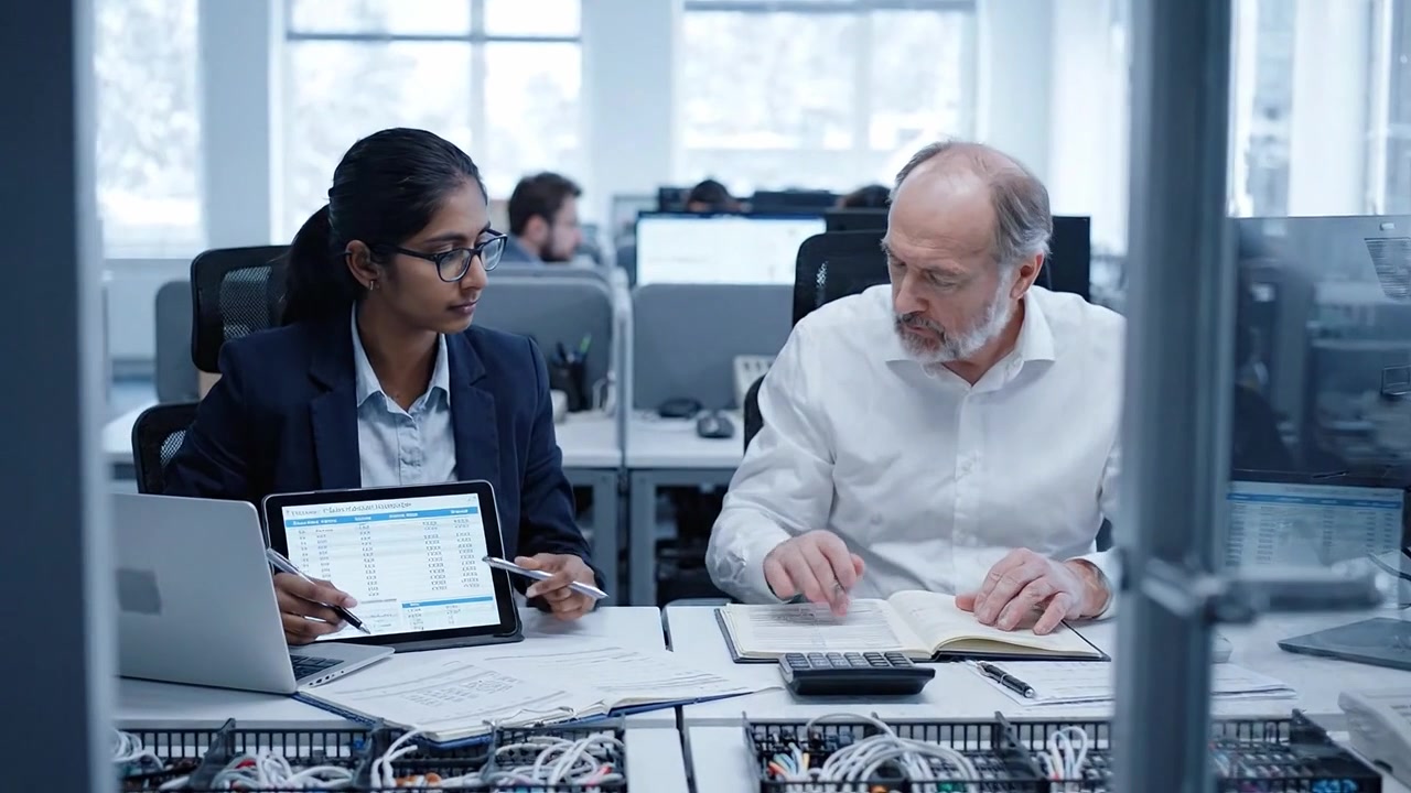Team Collaboration in a Modern Office: Professionals Engaged in Data Analysis and Software Development, Demonstrating Effective Communication and Work Ethic