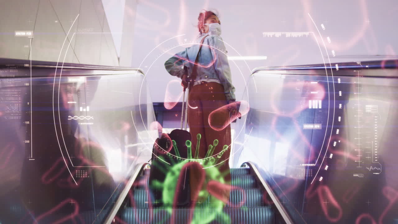 코로나바이러스 코로나19 컨셉 애니메이션 4k