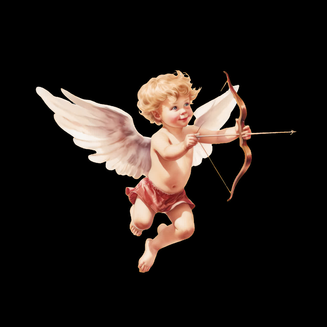 Cupid with bow and arrow