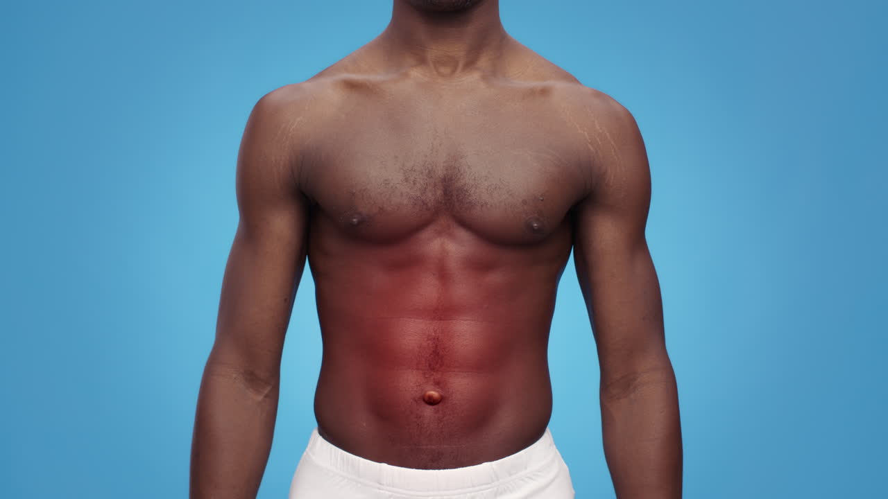 hombre con dolor abdominal