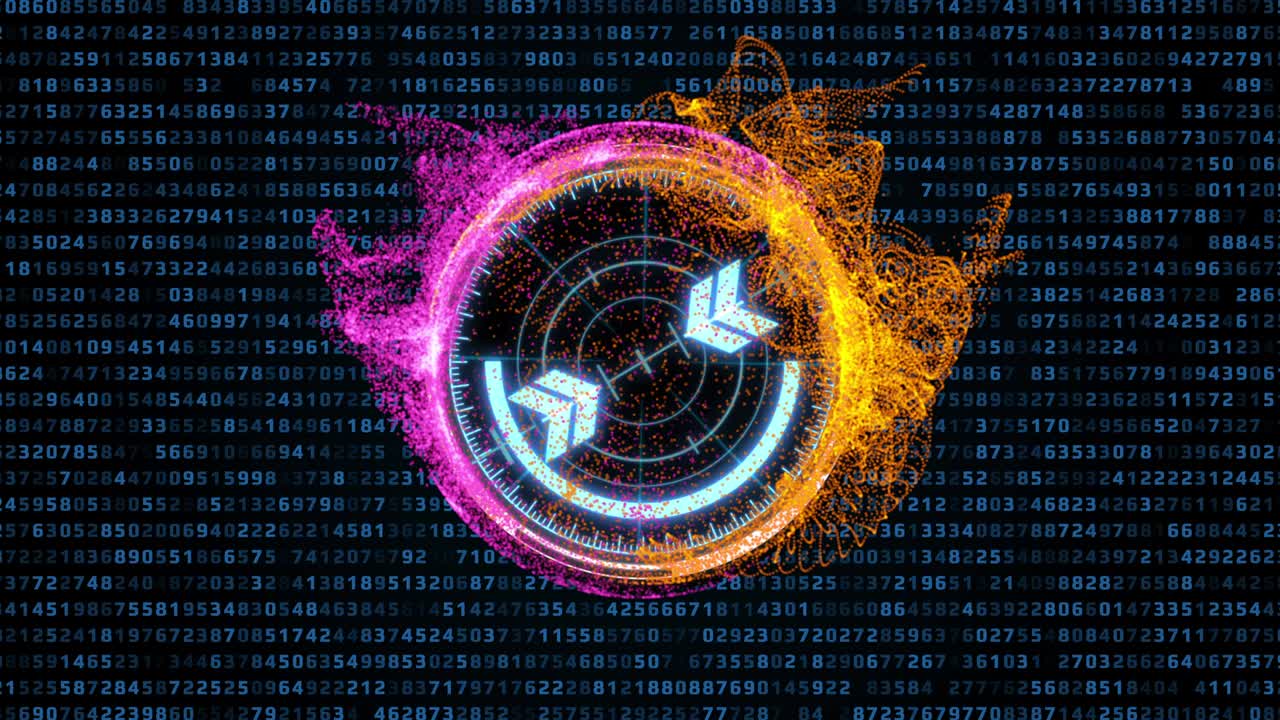 hud elemento de círculo de giro futurista animación 4k con interfaz de escaneo de esfera de plasma.