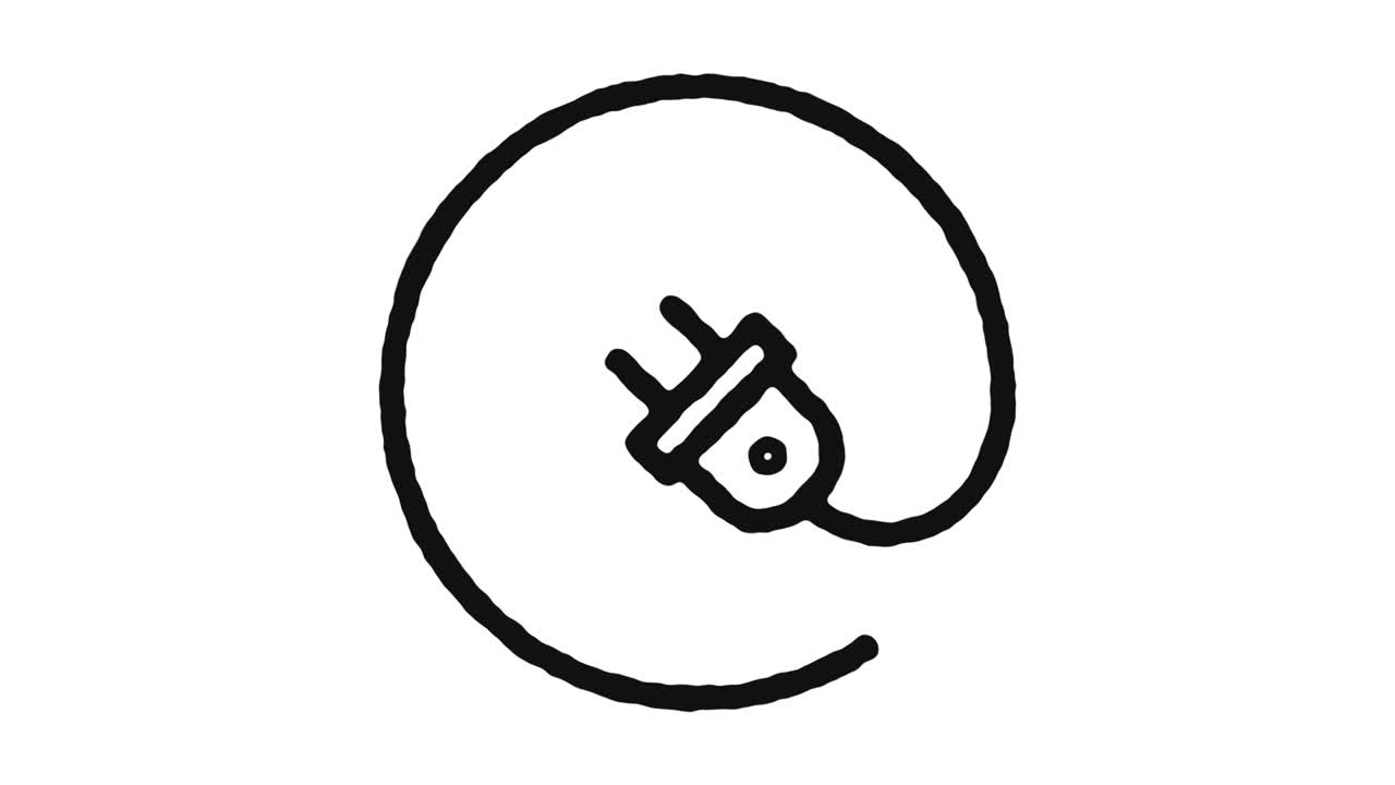 imágenes de animación de iconos de electricidad y canal alfa