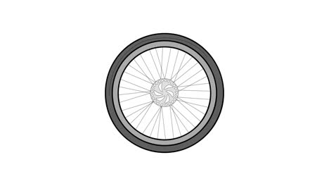 bicycle wheel. screensaver. 4k video illustration.
