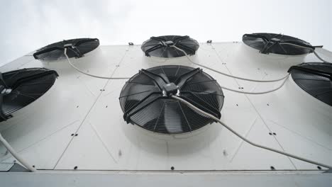 air conditioners on the roof of an industrial building. hvac