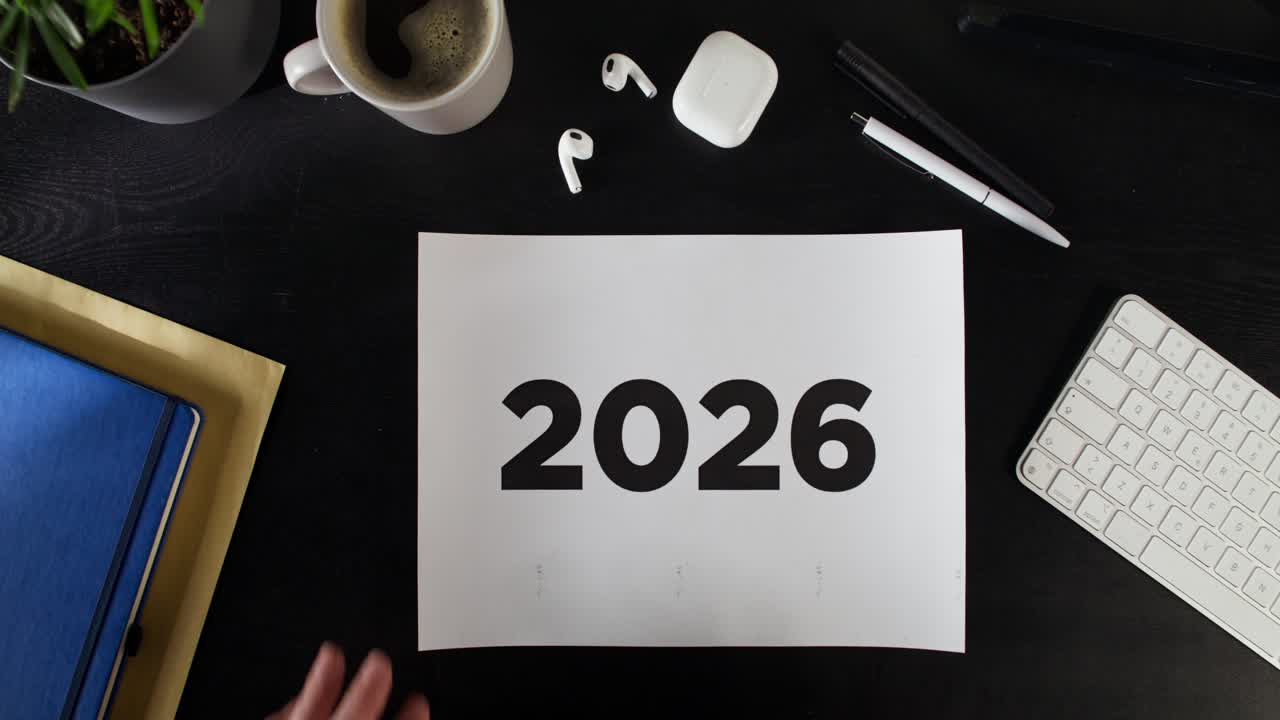 2026 Calendar on a Desk