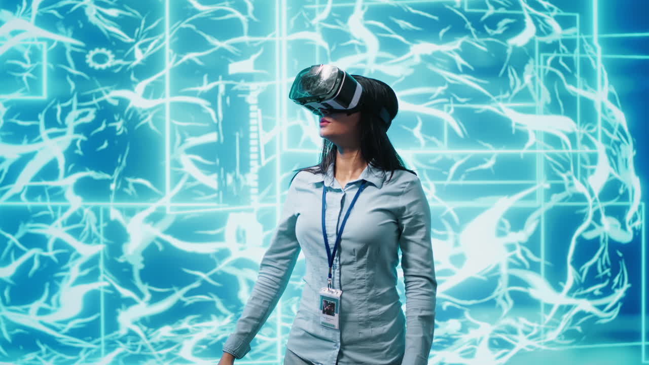 Technician uses virtual reality technology to build AI algorithms