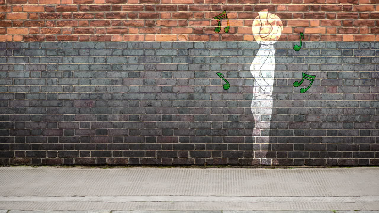 걸어다니는 투명한 사람의 애니메이션