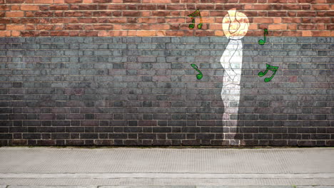 animación de una persona transparente que camina