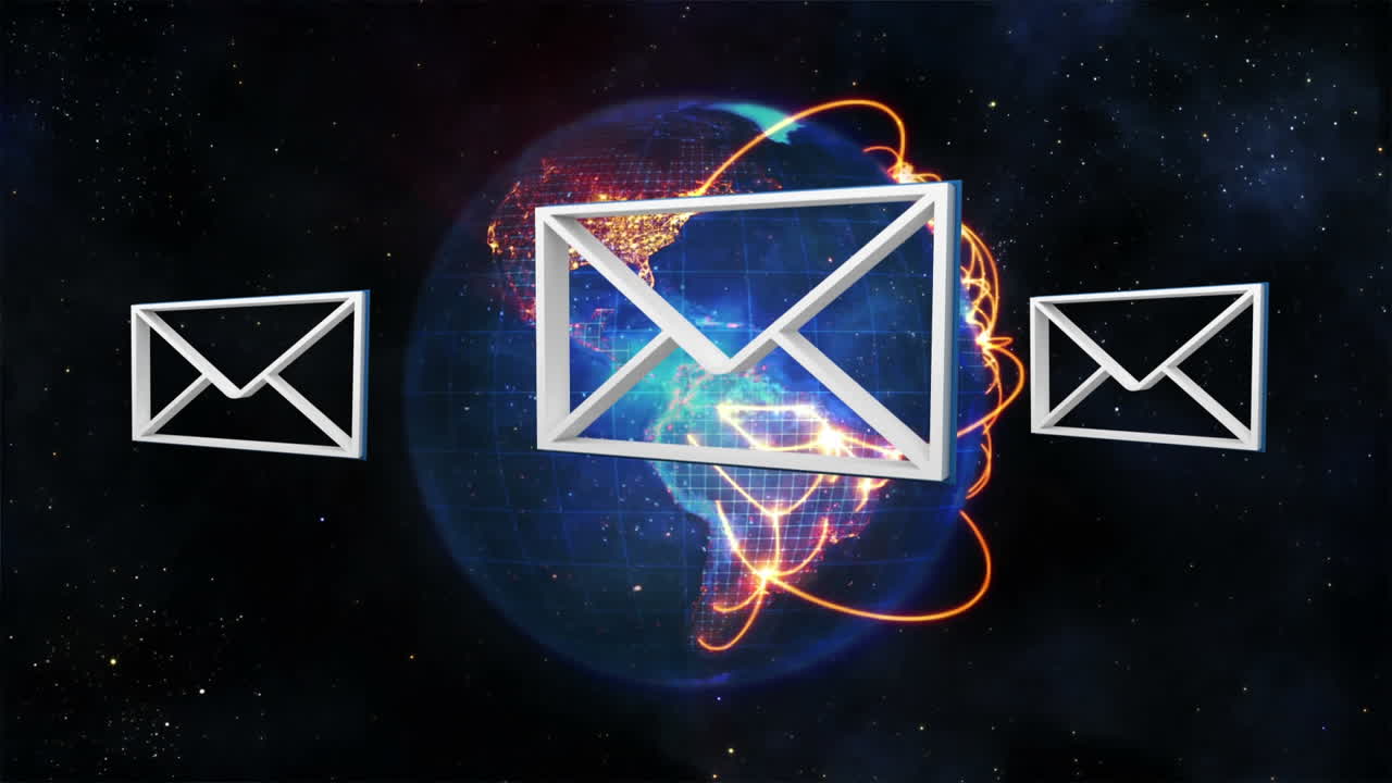 sobre de mensaje y globo