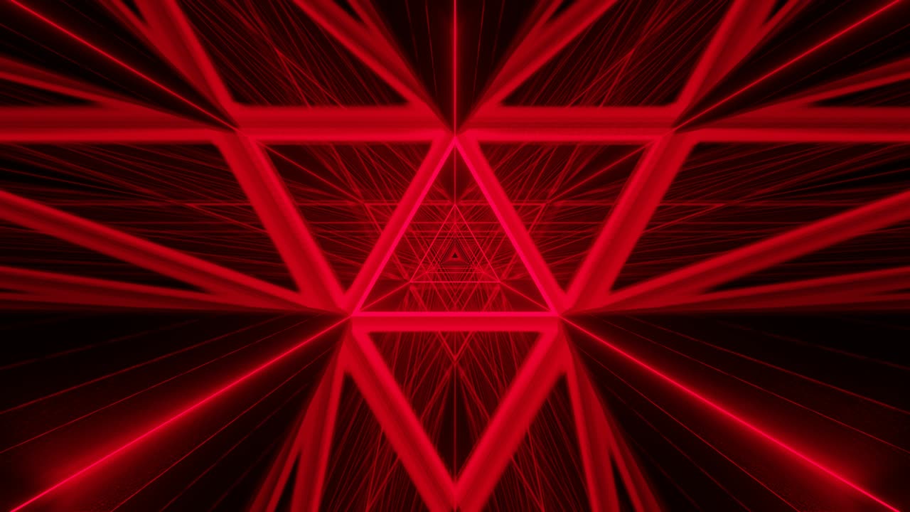 fondo rojo y negro triangular vj bucle renderizado en 3d.