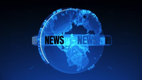 3d world news background loop