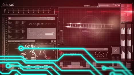 Animation-of-data-processing-over-processor-circuit-board