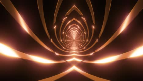 golden glowing tunnel