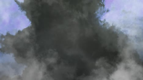 point of view thick and dark cumulonimbus clouds accompanied by thunderstorms