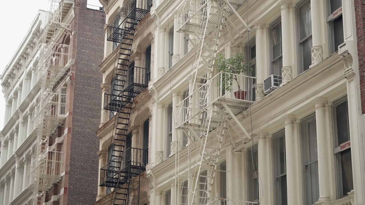 Fire Escapes SoHo NYC 4k