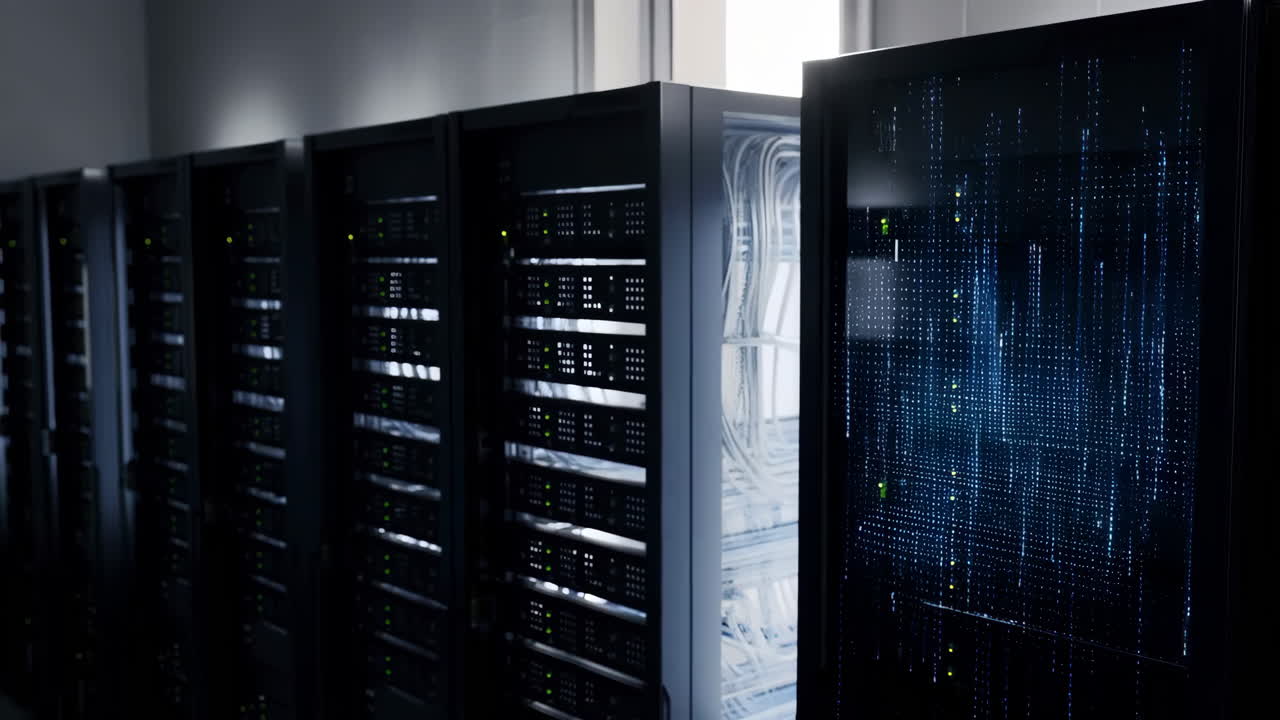 Rows of Server Racks in a Data Center