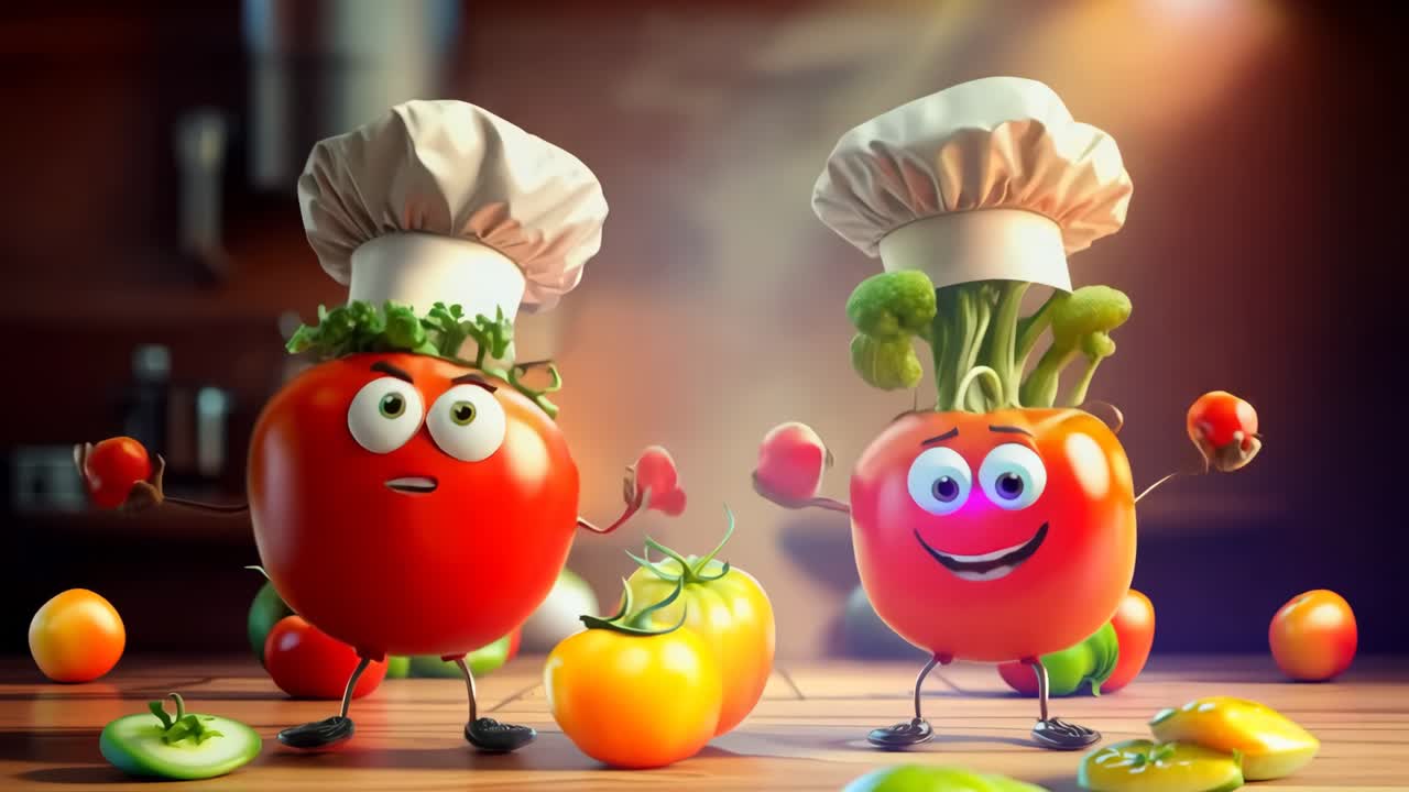 un par de tomates que están de pie uno al lado del otro
