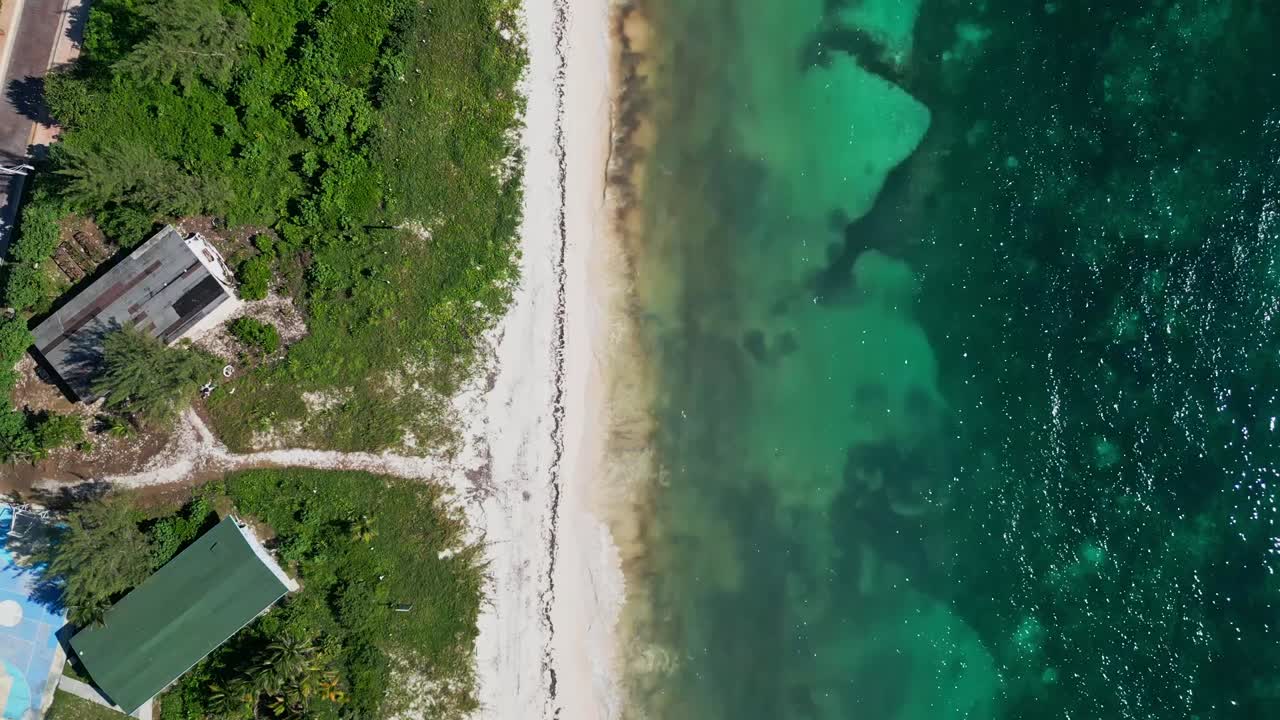 Tropical Warm Seaside, Beachfront Buildings, Resort Landscapes, Aerial