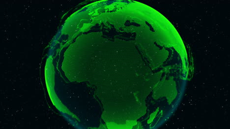 3d digital earth shows concept of global network.