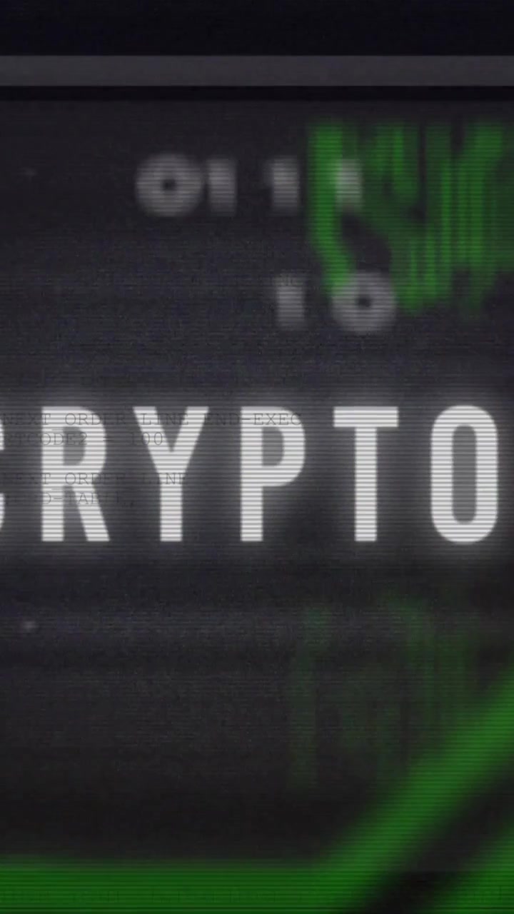 Animation of data processing over crypto text